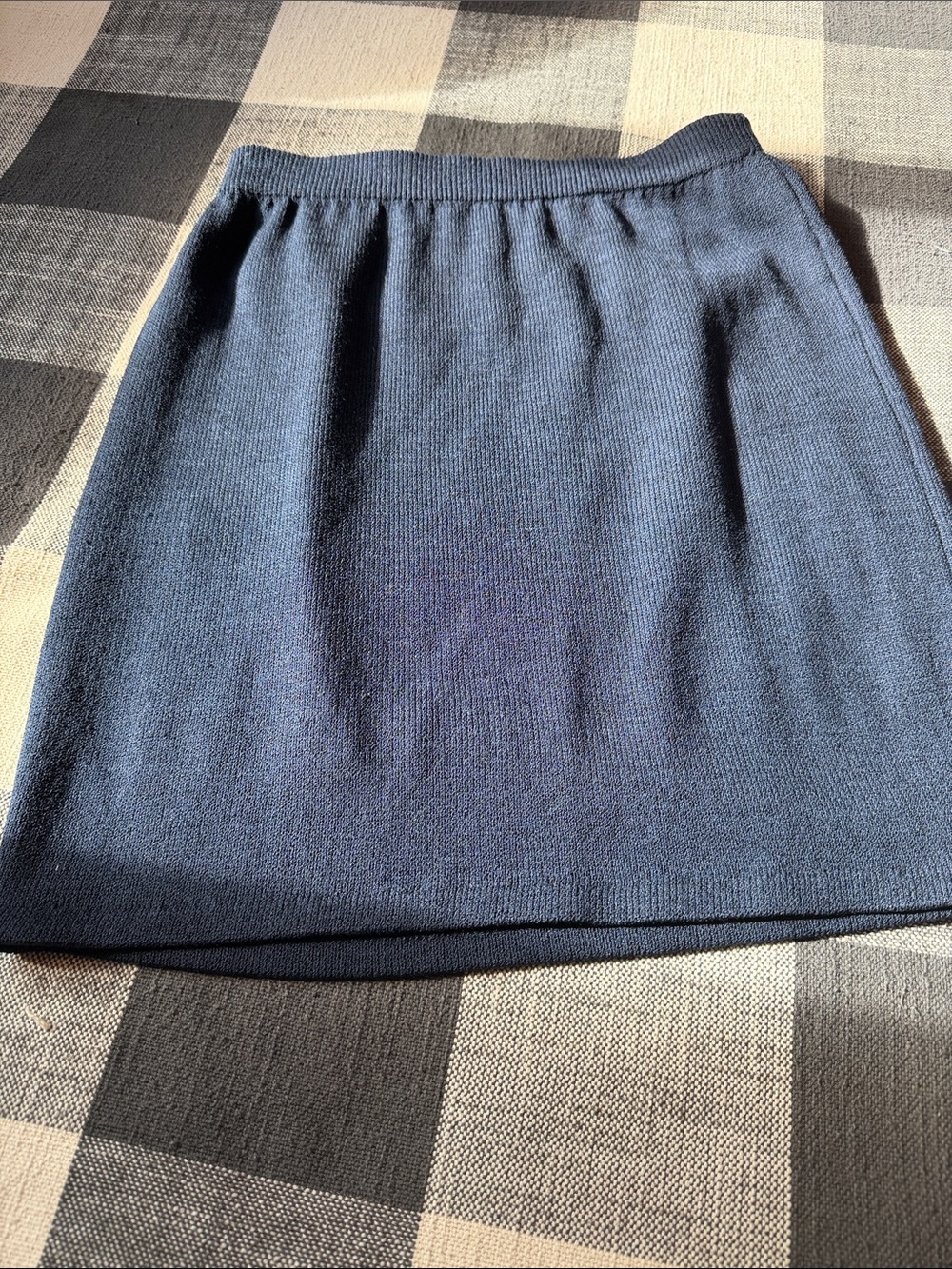 St. John Navy Blue Knit Skirt